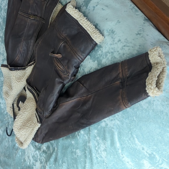 Michael Kors Brown Leather Jacket - Picture 4 of 9